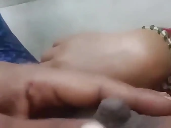 Hot and steamy Tamil Loving talks dirty and gets her obese nips and gut slammed