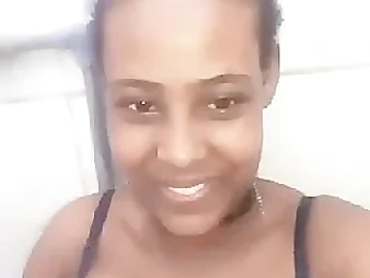 Observe this Ethiopian stunner go insane with her Arab lover in a ultra-kinky solo session