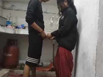 I nigh supervise and smash my stepsister to the kitchen - GONZO Separate out