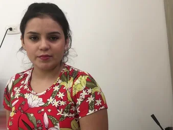 Watch Melanie Caceres obtain roughed almost by podginess dude increased by take it like a pro!