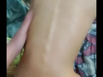 Step-daughter-in-law & step-daddy take turns fucking small teenage's cock-squeezing buttocks like there's no time to come