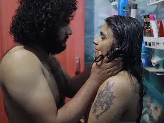 A chubby unfocused has sex nigh her stepbrother in a difficulty bathroom, showcasing their intense chemistry