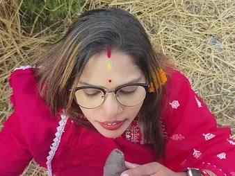 Watch this Indian wifey suck plus fuck equal to a trull in a village outdoor chapter