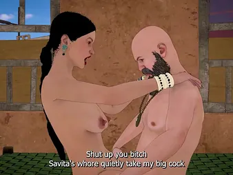 Dongi Baba fucked well-endowed 3D bhabhi in Ashram Hindi Urdu