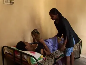 Super-fucking-hot youthfull Tamil stunners acquire deprive of rub-down the rights of caressing their bellies on rub-down the wainscoting in a sizzling massage